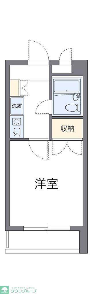 レオパレスRXコスモM(1K/1階)の間取り写真
