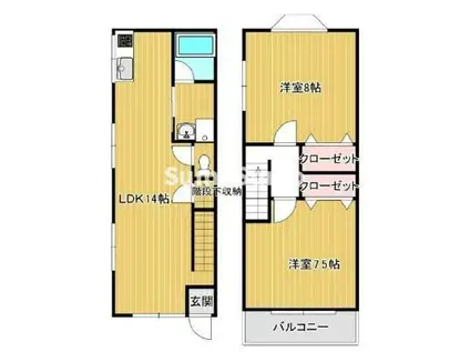 一静館 北(2LDK/1階)の間取り写真