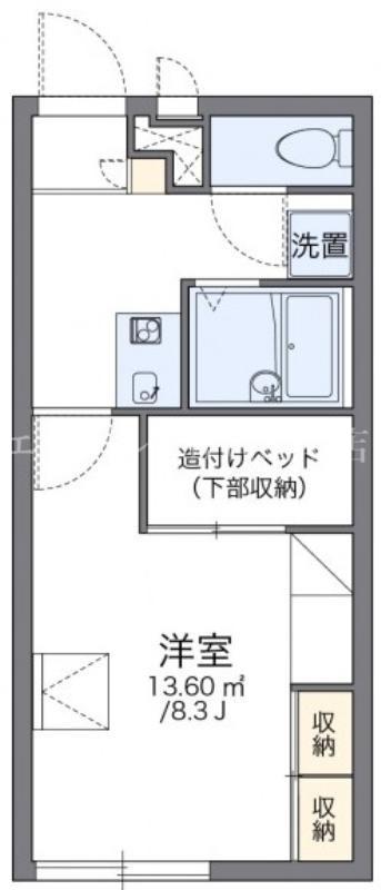 レオパレスエスポワール河内(1K/2階)の間取り写真
