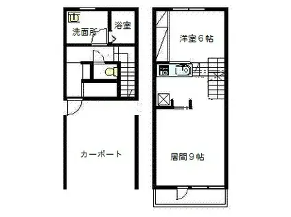 Y.M.S(1LDK/2階)の間取り写真