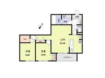 RICOTT URAWA(2LDK/1階)の間取り写真