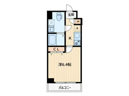 ドゥーエ蕨(1K/10階)の間取り写真