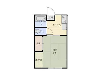 シティハイムコーポM II(1K/1階)の間取り写真