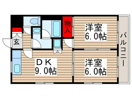 SKビル拾壱番館(2DK/3階)の間取り写真