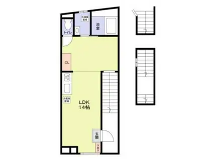 神楽坂テラス(ワンルーム/3階)の間取り写真