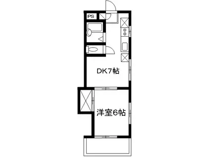 トストヴィラ(1DK/3階)の間取り写真