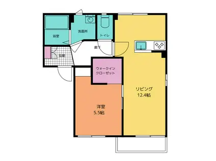 フレグランスFOREVER E(1LDK/1階)の間取り写真