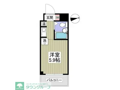 ドリームスペースマンション(ワンルーム/4階)の間取り写真