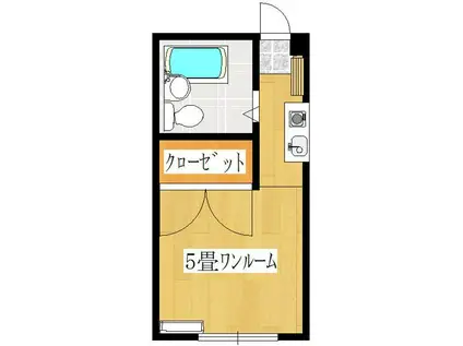 コーユーハイム(ワンルーム/2階)の間取り写真
