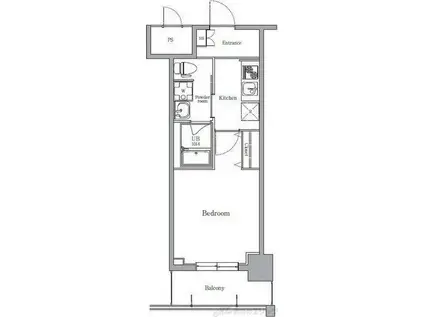 エルプレイス江坂II(1K/5階)の間取り写真