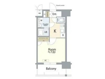 エスリード大須観音プリモ(1K/3階)の間取り写真