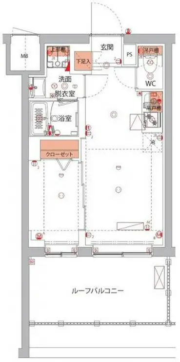 ハーモニーレジデンス パレスフロント 5階階 間取り