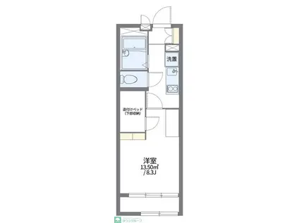 レオパレスセードルII(1K/2階)の間取り写真