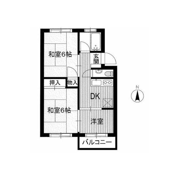 田中マンション(3DK/1階)の間取り写真
