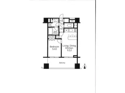 プライア渋谷(1LDK/7階)の間取り写真