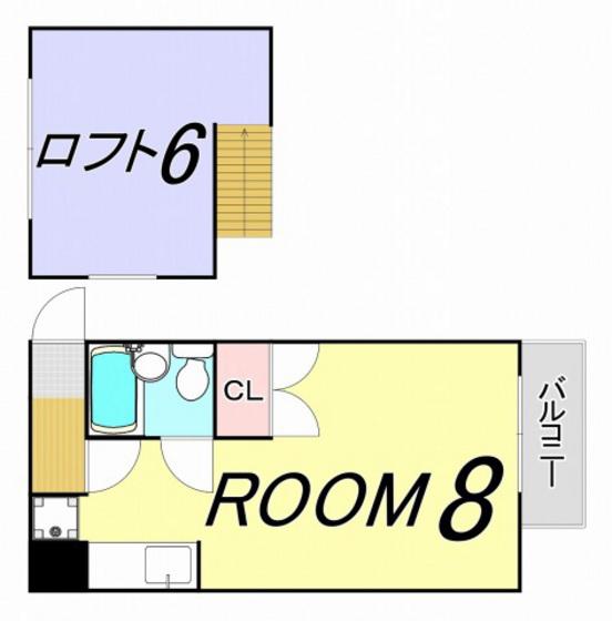 リングッド(ワンルーム/5階)の間取り写真