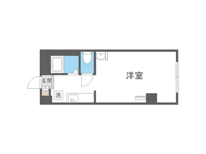 CASTLE17(1K/6階)の間取り写真