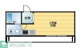 ベイルーム横浜鶴見I(ワンルーム/2階)の間取り写真