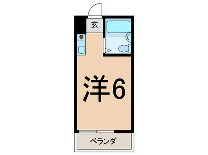 西馬込マンション(ワンルーム/5階)の間取り写真