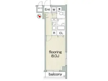 グランヴァン学芸大学(1K/1階)の間取り写真