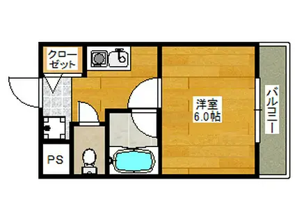 ウエストコート江坂(1K/1階)の間取り写真