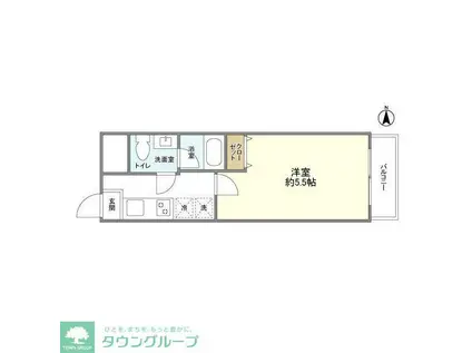 ライオンズマンション方南町駅前(1K/8階)の間取り写真