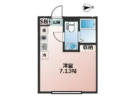 BASE上板橋(ワンルーム/1階)の間取り写真