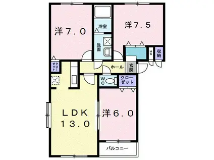 マジェスティー(3LDK/3階)の間取り写真