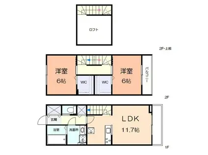 グランルーチェ(2LDK/1階)の間取り写真
