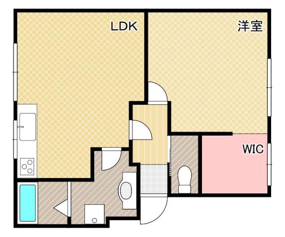 グレイス雅(1LDK/2階)の間取り写真