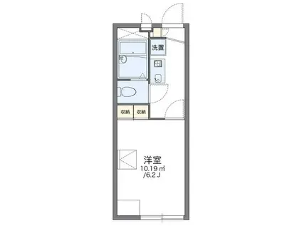 レオパレスヨロズヤD(1K/2階)の間取り写真