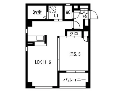 サンディアM・T(1LDK/1階)の間取り写真