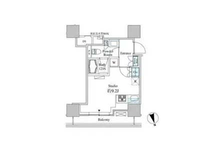 ベルファース芝浦タワー(ワンルーム/11階)の間取り写真