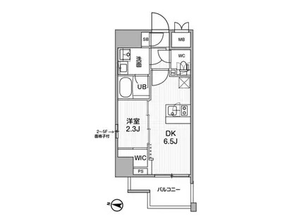 SYFORME木場II(1DK/6階)の間取り写真