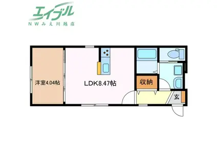 LEBOIS桑名 II(1LDK/1階)の間取り写真