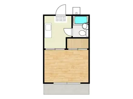 メゾン城ヶ丘(1K/2階)の間取り写真