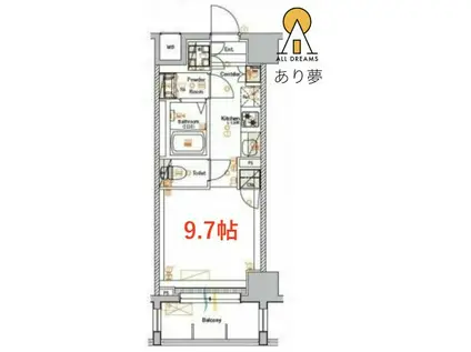 SYLA SAKURAGICHO(ワンルーム/8階)の間取り写真