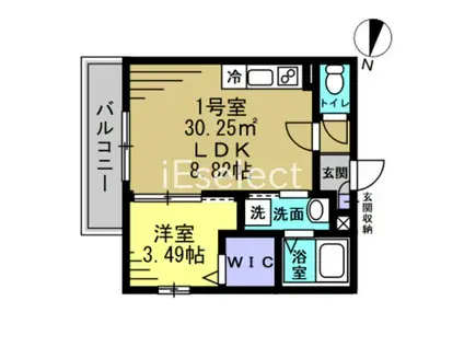 H1蘇我(1LDK/2階)の間取り写真