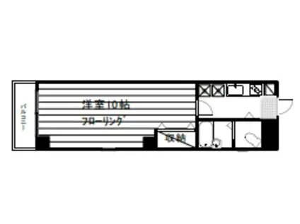 フローラ21(1K/4階)の間取り写真