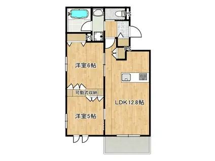 イースト SEDONAイーストセドナ(2LDK/1階)の間取り写真