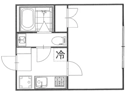 グリーンヒル鷹番(1K/3階)の間取り写真
