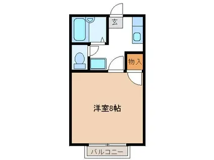 有明ハイツ(1K/1階)の間取り写真