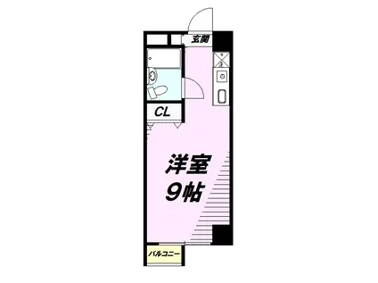 第2藤ビル(ワンルーム/3階)の間取り写真
