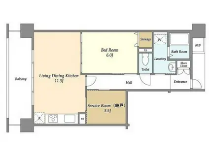 アーバンライフ目白駅前(1SLDK/5階)の間取り写真