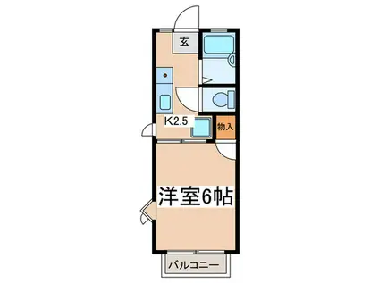 コーポ池ノ内(1K/1階)の間取り写真