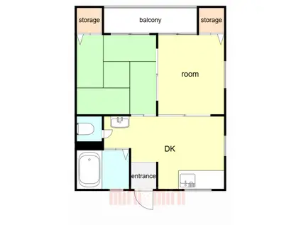 なぎさマンション(2DK/3階)の間取り写真