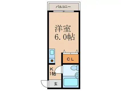 VIP大宅(1K/3階)の間取り写真