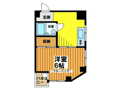 メゾンすみれ(1K/2階)の間取り写真