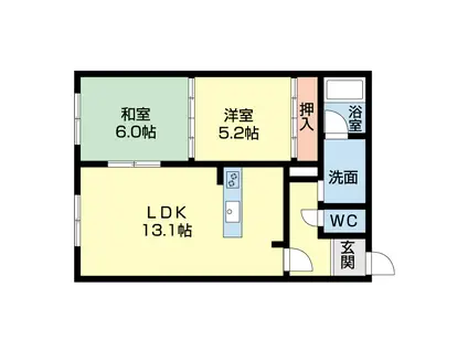 ドリームライク新生(2LDK/2階)の間取り写真
