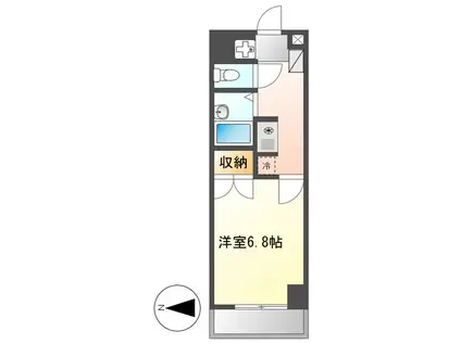 クレスト泉(1K/11階)の間取り写真